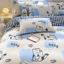 GobekUsa Cute Printed Cotton Duvet Cover for Double Queen Bed - Cozy & Non-Fading