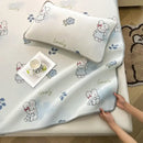 GobekUsa Cooling Ice Silk Mattress - 3Pcs, High Quality, Simple Pattern, Anti-Wrinkles.
