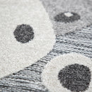 Round Kids Rug Lilo Cute Zoo Animals - Grey