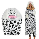 GobekUsa Cute Leopard Flannel Lap Blanket - Soft & Warm Autumn Shawl Blanket