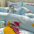 GobekUsa Cartoon Embroidery Bed Sets - Super Soft & Cute Bedding Set for Kids & Adults