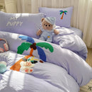 GobekUsa Cartoon Embroidery Bed Sets - Super Soft & Cute Bedding Set for Kids & Adults