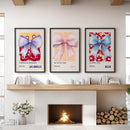 Girly Bow Wall Art Trio. Preppy Pastel Fashion Quotes Posters by Wall Art Set