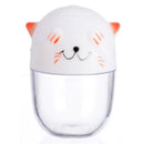 Cute white and orange ceramic cat spice jar set kitchen shaker by Decorbites