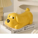 GobekUsa Cartoon Puppy Tissue Box: Cute Animals Ceramic Desk Decoration & Paper Towel Case
