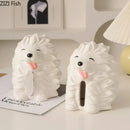 GobekUsa Cartoon Puppy Tissue Box: Cute Animals Ceramic Desk Decoration & Paper Towel Case