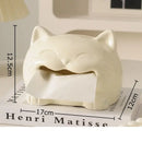 GobekUsa Cartoon Puppy Tissue Box: Cute Animals Ceramic Desk Decoration & Paper Towel Case