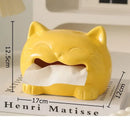 GobekUsa Cartoon Puppy Tissue Box: Cute Animals Ceramic Desk Decoration & Paper Towel Case