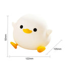 Cute white duck silicone night light bedroom dimming touch lamp by Decorbites