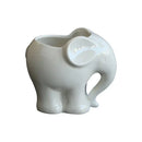 Cute white elephant succulent planter bedroom ceramic flowerpot by Decorbites