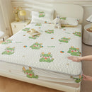 GobekUsa Cute Cartoon Pattern Cooling Fitted Sheet with Natural Latex Fabric