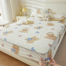 GobekUsa Cute Cartoon Pattern Cooling Fitted Sheet with Natural Latex Fabric