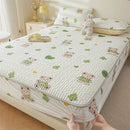 GobekUsa Cute Cartoon Pattern Cooling Fitted Sheet with Natural Latex Fabric