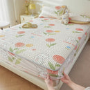 GobekUsa Cute Cartoon Pattern Cooling Fitted Sheet with Natural Latex Fabric