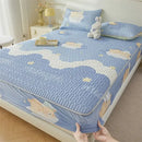 GobekUsa Cute Cartoon Pattern Cooling Fitted Sheet with Natural Latex Fabric
