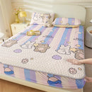 GobekUsa Cute Cartoon Pattern Cooling Fitted Sheet with Natural Latex Fabric