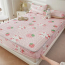 GobekUsa Cute Cartoon Pattern Cooling Fitted Sheet with Natural Latex Fabric
