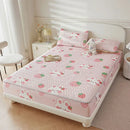 GobekUsa Cute Cartoon Pattern Cooling Fitted Sheet with Natural Latex Fabric