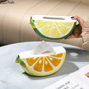 GobekUsa Lemon Ceramic Tissue Box - Cute Table Decoration - Bedside Paper Towel Case