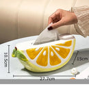 GobekUsa Lemon Ceramic Tissue Box - Cute Table Decoration - Bedside Paper Towel Case