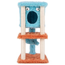 Cute Monster-Themed Cat Tower with Private Condo and Soft Long Plush-Blue by LJGDeals