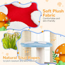 Cute Mushroom Cat Tree with Sisal Scratching Posts Top Condo and Padded Platforms-Multicolor by LJGDeals