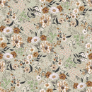 Vintage Floral Wallpaper with Earthy Tones
