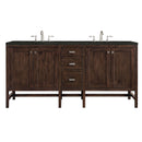 James Martin Addison 72" Double Bathroom Vanity, Mid-Century Acacia