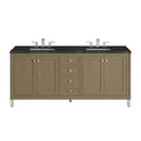 James Martin Chicago 72" Double Bathroom Vanity, Walnut Whisper