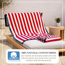 Oversized Striped Border Cabana Beach Towel - Santa Cruz by Great Bay Home