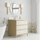 James Martin Celeste 36" Single Bathroom Vanity, Sunwashed Oak with Embossed Shagreen Drawer Fronts