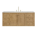 James Martin Laurent 60" Dual Mount Single Bathroom Vanity, Light Natural Oak