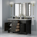 James Martin Brookfield 60" Double Bathroom Vanity, Black Onyx
