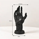 Cyberpunk silver & gold mechanical arm desktop stand gaming decor by Decorbites