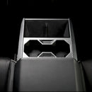 Cybertruck Center Console Cup Holder ABS Carbon Fiber Style Protective Overlay