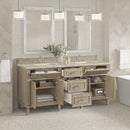 James Martin Lorelai 72" Double Bathroom Vanity, Whitewashed Oak
