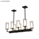 GobekUsa Cylinder Clear Glass Island Light - Traditional Pendant Lighting