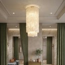 Cylindrical Capiz Shell Flush Mount Chandelier