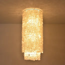 Cylindrical Capiz Shell Flush Mount Chandelier