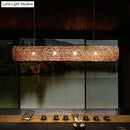 GobekUsa Cylindrical Rattan Island Pendant Light - Southeast Asian Style with 3 Bulbs for Tea Room Ceiling