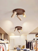 Cylindrical Terra Beam Travertine Ceiling Light