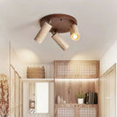 Cylindrical Terra Beam Travertine Ceiling Light