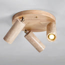Cylindrical Terra Beam Travertine Ceiling Light