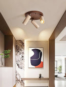 Cylindrical Terra Beam Travertine Ceiling Light