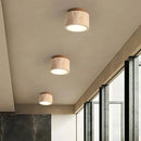 Cylindrical Travertine Ceiling Light