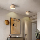 Cylindrical Travertine Ceiling Light