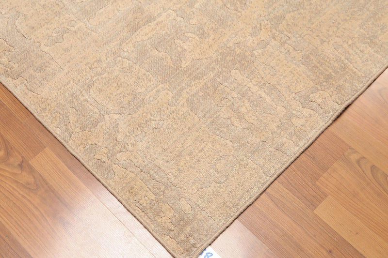 5' x 7' Handmade Modern 100% Wool Area rug Tan