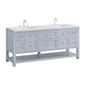 James Martin Breckenridge 72" Double Bathroom Vanity, Serenity Blue