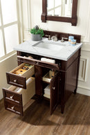 James Martin Brittany 30" Single Bathroom Vanity, Burnished Mahogany