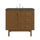 James Martin Laurent 36" Dual Mount Single Bathroom Vanity, Honey Oak